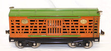 Load image into Gallery viewer, Lionel 213 BOXED Prewar Standard gauge Cattle Car Terra Cotta Green CLEAN!
