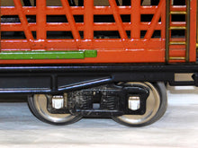 Load image into Gallery viewer, Lionel 213 BOXED Prewar Standard gauge Cattle Car Terra Cotta Green CLEAN!
