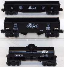 Load image into Gallery viewer, Lionel 6-52028 TTOS FORD three car freight set hopper tank car gondola 1994 C-8+
