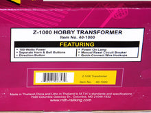Load image into Gallery viewer, MTH Z-1000 Transformer &amp; Power Supply boxed Rail King AC 100 watts 40-1000 C-8+++ Like New
