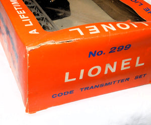 Lionel Trains 299 Code Transmitter Beacon Set Boxed w/ insert & Instruction Vintage Postwar