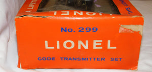 Lionel Trains 299 Code Transmitter Beacon Set Boxed w/ insert & Instruction Vintage Postwar