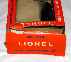 Lionel Trains 299 Code Transmitter Beacon Set Boxed w/ insert & Instruction Vintage Postwar