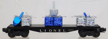 Load image into Gallery viewer, Lionel Custom Hanukkah Flatcar Dreidel &amp; Gift Transport Holiday Blue &amp; Silver O
