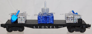 Lionel Custom Hanukkah Flatcar Dreidel & Gift Transport Holiday Blue & Silver O