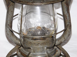 New York Central Railroad Lantern Clear Embossed Globe Dietz Vesta Dated NYC