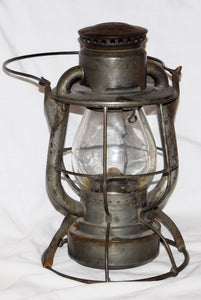 New York Central Railroad Lantern Clear Embossed Globe Dietz Vesta Dated NYC