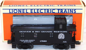 Lionel 6-17880 LCCA 1990 Denver & Rio Grande Western Woodside Caboose Std O gaug