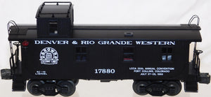 Lionel 6-17880 LCCA 1990 Denver & Rio Grande Western Woodside Caboose Std O gaug