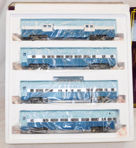 MTH 20-6018 Santa Fe Blue Goose 4-Car 60' Streamlined Passenger Set 15" Aluminum