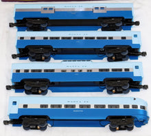 Load image into Gallery viewer, MTH 20-6018 Santa Fe Blue Goose 4-Car 60&#39; Streamlined Passenger Set 15&quot; Aluminum
