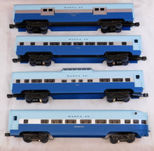 Load image into Gallery viewer, MTH 20-6018 Santa Fe Blue Goose 4-Car 60&#39; Streamlined Passenger Set 15&quot; Aluminum
