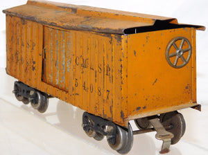 Prewar Lionel Manufacturing #114 Standard gauge MFG Co CM&SP boxcar Orange 54087