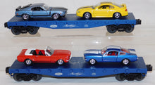 Load image into Gallery viewer, Lionel 6-21953 Ford Mustang Train Set GP-7 Diesel + flat cars w/ diff Mustangs &quot;1965&quot;
