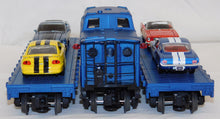 Load image into Gallery viewer, Lionel 6-21953 Ford Mustang Train Set GP-7 Diesel + flat cars w/ diff Mustangs &quot;1965&quot;
