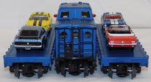 Load image into Gallery viewer, Lionel 6-21953 Ford Mustang Train Set GP-7 Diesel + flat cars w/ diff Mustangs &quot;1965&quot;

