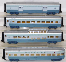 Load image into Gallery viewer, MTH 30-67332 Santa Fe Blue Goose 4 Car Streamline Passenger Set Rail King Very hard to find
