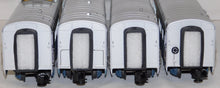 Load image into Gallery viewer, MTH 30-67332 Santa Fe Blue Goose 4 Car Streamline Passenger Set Rail King Very hard to find
