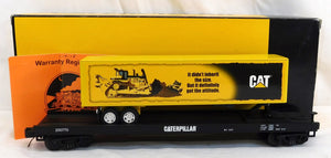 MTH 20-98563 Caterpillar O Premier Flat Car w/ 48' Trailer Advertising 1/48 O