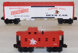Lionel 6-11775 BUDWEISER Anheuser-Busch Steam Freight Train Set O LtdEd 1989 RTR