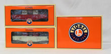 Load image into Gallery viewer, Lionel 6-31774 AEC Radioactive Transport Burro Crane Set three cars glow in dark
