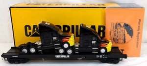 MTH 20-98530 Caterpillar Premier Flat Car w/ (2) COOL CAT Haulers 1/48 O #200662