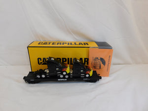 MTH 20-98530 Caterpillar Premier Flat Car w/ (2) COOL CAT Haulers 1/48 O #200662