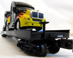 MTH 20-98530 Caterpillar Premier Flat Car w/ (2) COOL CAT Haulers 1/48 O #200662