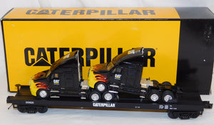 MTH 20-98530 Caterpillar Premier Flat Car w/ (2) COOL CAT Haulers 1/48 O #200662