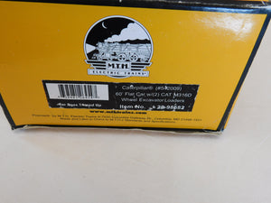 MTH 20-98682 Caterpillar Premier 60' Flat Car w/(2) CAT M316D wheel excavator loaders