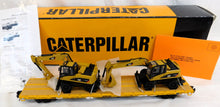 Load image into Gallery viewer, MTH 20-98682 Caterpillar Premier 60&#39; Flat Car w/(2) CAT M316D wheel excavator loaders
