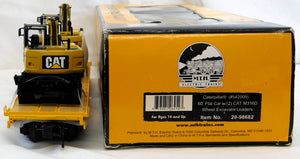 MTH 20-98682 Caterpillar Premier 60' Flat Car w/(2) CAT M316D wheel excavator loaders