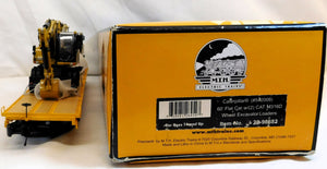 MTH 20-98682 Caterpillar Premier 60' Flat Car w/(2) CAT M316D wheel excavator loaders