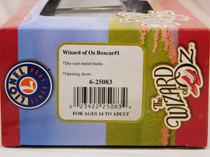 Lionel 6-25083 Wizard of Oz Boxcar #1 from 2009 set Good Witch Dorothy Brick Rd