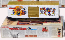 Load image into Gallery viewer, Lionel Disney Mickey Mouse Express Freight Set 14 Cars w/Birthday Car 1970s COMPLETE O
