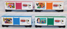 Load image into Gallery viewer, Lionel Disney Mickey Mouse Express Freight Set 14 Cars w/Birthday Car 1970s COMPLETE O
