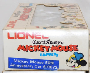 Lionel 6-9672 Mickey Mouse 50th Anniversary Happy Birthday Boxcar Disney Express