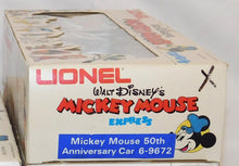 Load image into Gallery viewer, Lionel 6-9672 Mickey Mouse 50th Anniversary Happy Birthday Boxcar Disney Express
