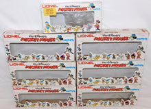 Load image into Gallery viewer, Lionel Disney Mickey Mouse Express Freight Set 14 Cars w/Birthday Car 1970s COMPLETE O
