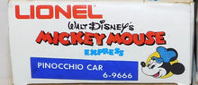 Load image into Gallery viewer, Lionel 6-9666 Pinnochio Boxcar Disney Mickey Mouse Express FACTORY ERROR STAMP Boxed
