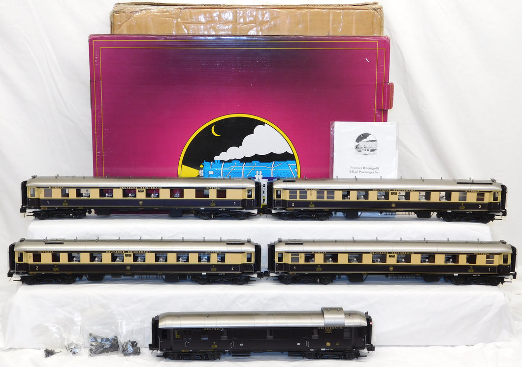 MTH 20-60017 Rheingold Standard Passenger Set 5 cars Deutsche Reichsbahn O-72 VHTF
