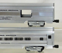 Load image into Gallery viewer, MTH 20-6004 California Zephyr O Scale Premier 5 Car 60' Aluminum Passenger Set 15 MT-
