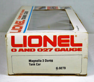 Lionel Trains 6-9279 White Magnolia 3 Dome Tank Car w/ Box 70s Triple Dome white