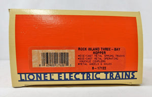 Lionel 6-17122 Rock Island 3 Bay Hopper #800200 Standard O C-7 Boxed Blue 1/48