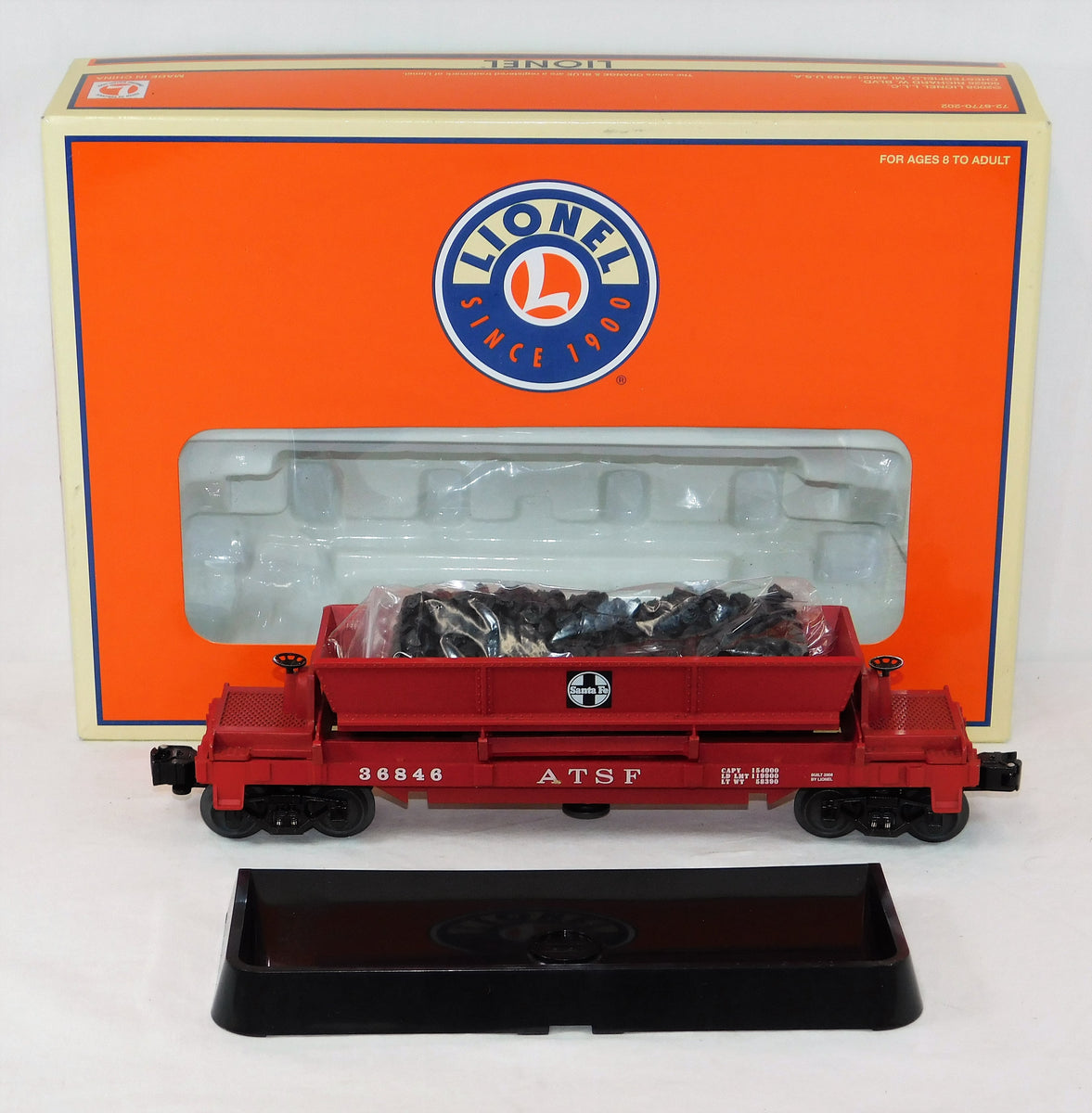 Lionel Trains 6-36846 ATSF SANTA FE operating Coal Dump Car Complete L ...