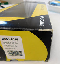 Load image into Gallery viewer, K-line K691-8015 NASA Flat Car w/ Capsule &amp; Helicopter Space USA Train O gauge
