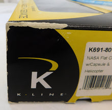 Load image into Gallery viewer, K-line K691-8015 NASA Flat Car w/ Capsule &amp; Helicopter Space USA Train O gauge
