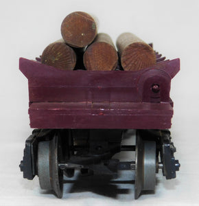 Marx Erie Log Dump Car Automatic electrically activated with logs, dump tray and button