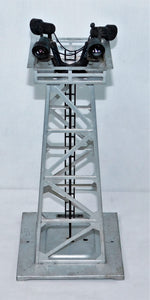 Lionel Trains #395 Aluminum Floodlight Tower Metal 4 lights C7+  Works Accessory