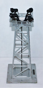 Lionel Trains #395 Aluminum Floodlight Tower Metal 4 lights C7+  Works Accessory